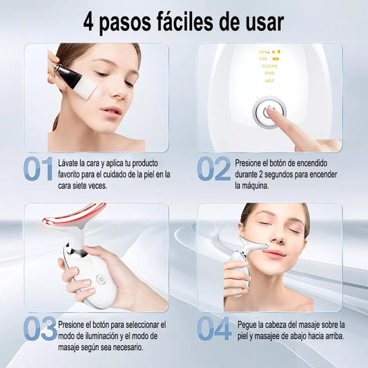 Luzpo Glow – Masajeador Facial Rejuvenecedor con Luz LED