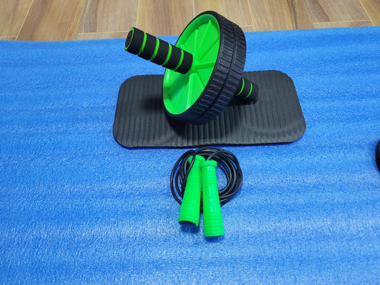 FitCraft – Rueda de Abdominales y Lazo Siliconado para Ejercicio