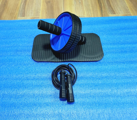 FitCraft – Rueda de Abdominales y Lazo Siliconado para Ejercicio